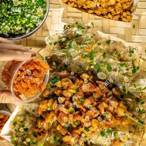 Bánh Tráng Tôm Khô Tóp Mỡ Rim Hành